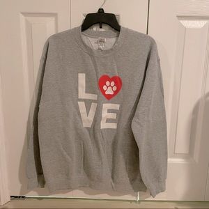 Grey Fleece Pullover Sweatshirt